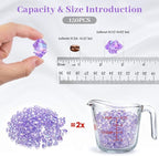 DomeStar 150PCS Purple Fake Ice, Fake Diamonds Sparkling Plastic Gems Vase - Image 2