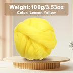 uxcell 3.53oz Wool Roving Yarn, Needle Felting Wool Fiber DIY Craft Needle Wet - Image 2