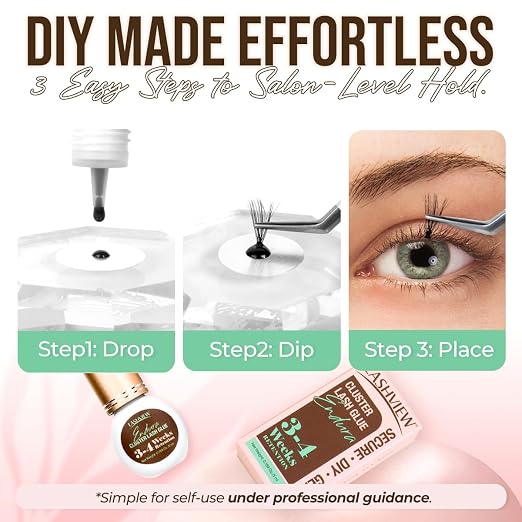 LASHVIEW Lash Cluster Glue Strong Hold, 3-4 Weeks Long-Lasting, Waterproof & - Image 7