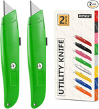 DIYSELF 2Pack Utility Knife Box Cutter Retractable Blade Heavy Duty PVC Pipe by DIYSELF