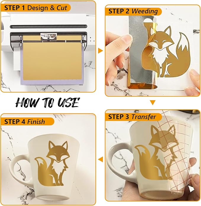 Gold Permanent Adhesive Vinyl, Party Decorations, Scrapbooking & DIY Crafts - Image 4