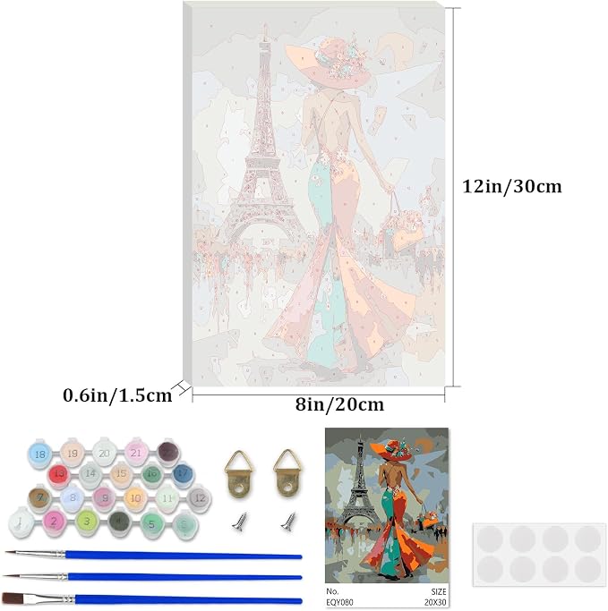 Lxmsja Elegant Woman Paint by Numbers Kit - Image 4