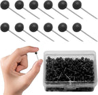 Black Map Pins, 1/8 Inch, Round Ball Head | Map Tacks, Push Pins - Image 7