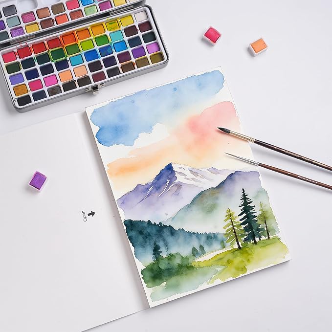 Watercolor Paper Block 7x10 Inch, Fuumuui 100% Cotton Watercolor Paper Pad of - Image 9