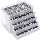 Misdary 90 Grid Rock Collection Box Clear Acrylic Display Case by Misdary