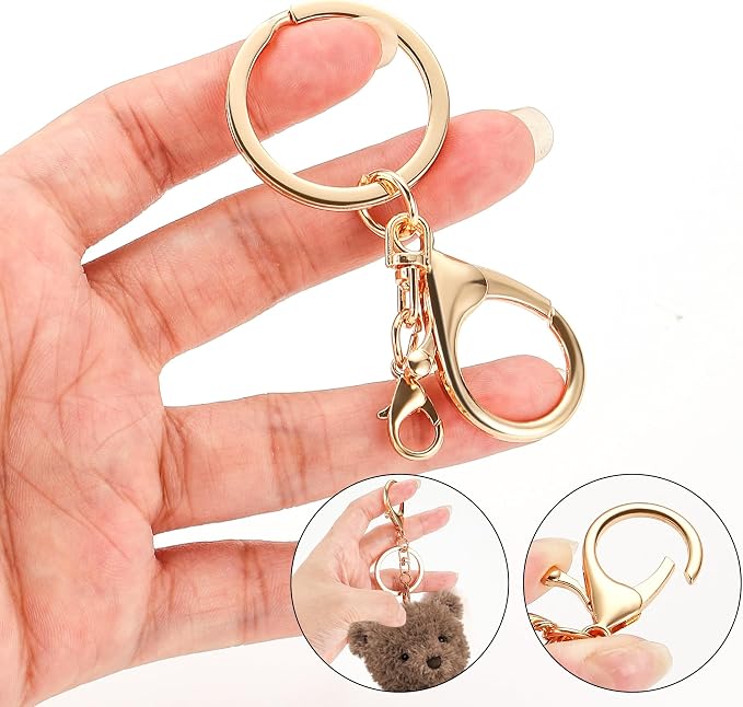 Gkeygo 10 Pack a Set Metal Lobster Claw Clasps and Key Rings, Key Chain - Image 3