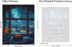 Aurora Paint by Numbers Kit for Adults Beginner, Snowy Mountain Lake Scenery - Image 3