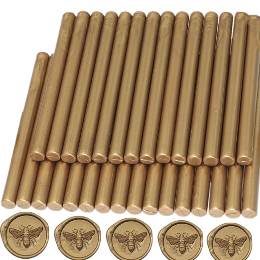 Wax Seal Sticks Antique Gold, Mini Wax Seal Gun Sticks Suit by ONWINPOR