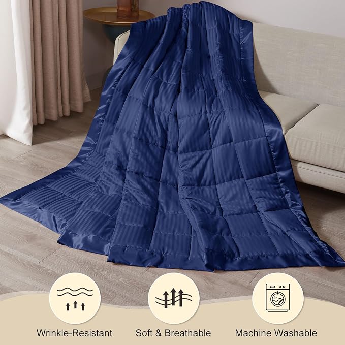 downluxe Weighted Blanket Queen Size, 15 lb Weighted Blanket - Image 6