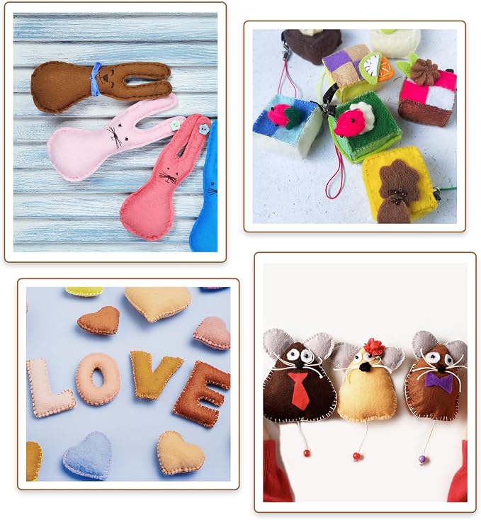 12 Pcs Felt Sheets, 7.8"×11.8" 1mm Thick Soft Felt Fabric Sheet, 3 Assorted - Image 4