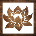 Large 12"x12" Lotus Stencil for Painting on Wood, Furniture by DLYLIFESTYLESTENCILS