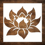 Large 12"x12" Lotus Stencil for Painting on Wood, Furniture by DLYLIFESTYLESTENCILS
