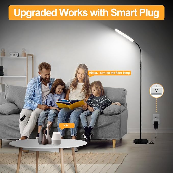 marctronic Floor Lamp 2 Pack, 18W 1800LM Bright LED Floor Lamp - Image 6