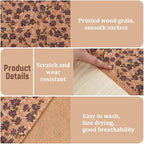1.51 Yards 12.99 Inch Camel Synthetic Cork Leather Fabrics by the Yard Flowers - Image 6