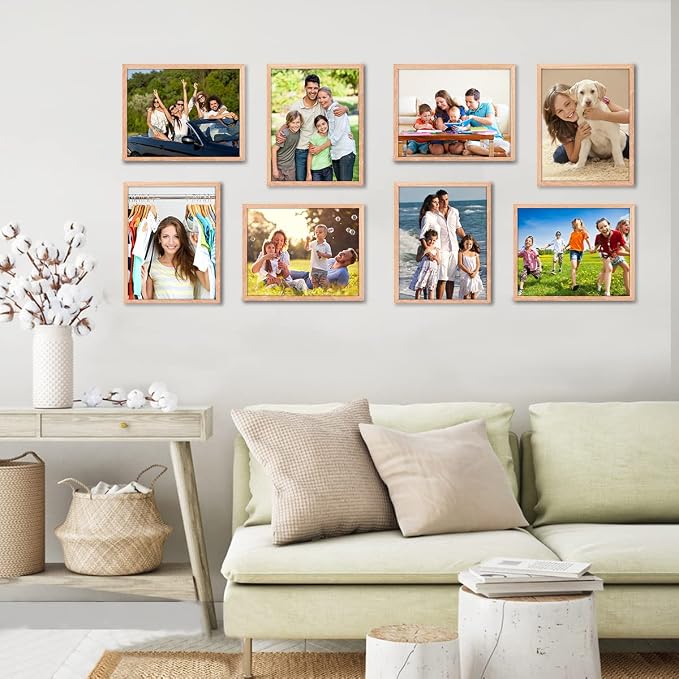ATOBART 8x10 Set of 4 OAK Wood Picture Frame Solid Wooden Photo Frame Natural - Image 7