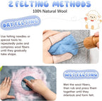 3.53oz Wool Roving: Needle Felting Wool White Roving Wool Felting Supplies Pure - Image 7