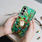 for Samsung Galaxy S26+ Case, Frog Stained Glass Pattern Glossy 2 in 1 - Image 4