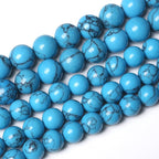 90PCS 4mm Natural Stone Beads Blue Turquoise Round Loose Gemstone Beads by NaturalStoneBeads