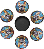 Drink Coaster Set of 6, French Bulldog Dog Mom Lover Gift, Leather Drink - Image 5