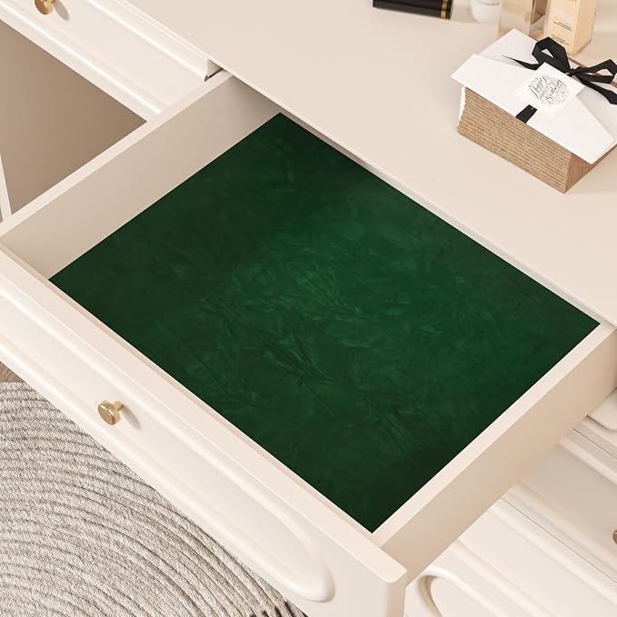 CHIHUT 12''x100'' Green Self Adhesive Velvet Flocking Liner Sheet Soft Felt - Image 2