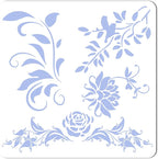 GORGECRAFT Large Rose Vines Stencil Flowers Stencils by GORGECRAFT