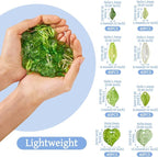 Pandahall 320 Pcs Green Acrylic Leaf Beads Transparent Maple Leaves Pendants - Image 6