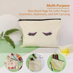 Koolmox Canvas Makeup Bags, Canvas Zipper Pouch Bulk, 40 Pack 9x7'' Large - Image 7