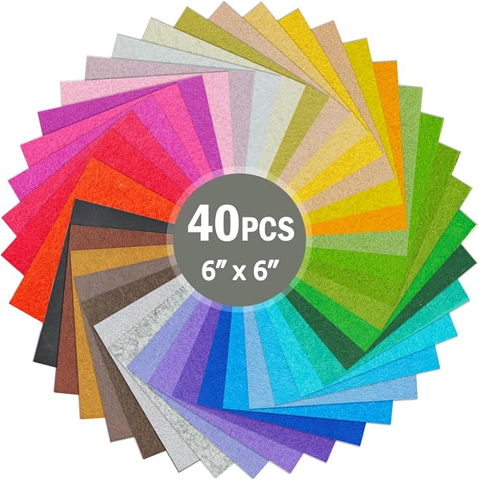 40PCS Felt Fabric Sheets Craft by Loyisal
