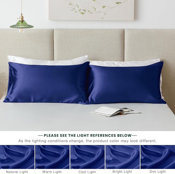 Love's cabin Satin Pillowcase Set of 2 Queen Size 20x30, Cooling Pillow Covers - Image 7