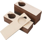 55 Pieces Unfinished Wood Door Knob Hangers, 8.66 x 3.15 Inch Door Knob Signs by Unknown