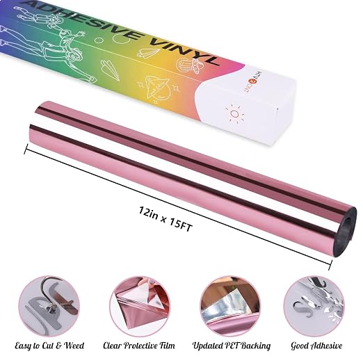 HTVRONT Rose Gold Metallic Permanent Vinyl - Image 2