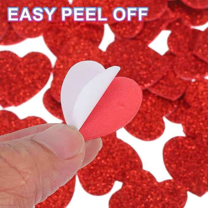 MECCANIXITY 60Pcs Glitter Foam Stickers 1 Inch Self-Adhesive Sparkly - Image 4