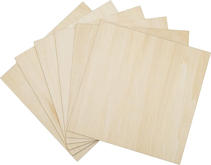 Unfinished Wood, 6 Pack Basswood Sheets by SIWUCHYE
