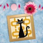 FREEBLOSS DIY Punch Needle Kit Abstract Cat Punch Needle Embroidery Wall - Image 7