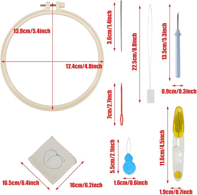 Allazone Punch Needle Coasters Kit, 6 Pattern Embroidery Punch Needle Kits - Image 2
