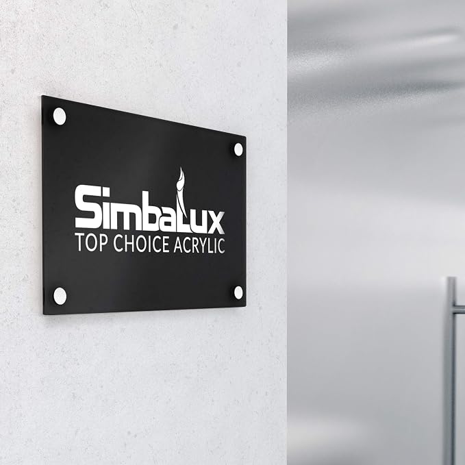 SimbaLux Acrylic Sheet Black Opaque Cast Plexiglass 12”x12” 1/4” Thick 6mm | - Image 8
