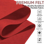 Soft Felt Fabric Sheet 18" x 36", 1.6mm Acrylic Craft Felt, Large Precut Sheet - Image 6