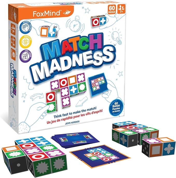 FoxMind Match Madness Board Game, Visual Recognition Matching Board Game by FOXMINDFURNITURE