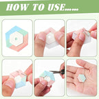 1200 PCS Hexagon Piecing Paper Templates, 0.5" White Paper templates, Quilting - Image 4