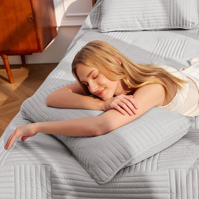 Whale Flotilla Ultra Soft Queen Quilt Bedding Set, Lightweight Microfiber Light - Image 3