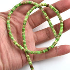 190pcs 4x2mm Green Natural Sea Sediment Imperial Jasper Heishi Disc Rondelle - Image 5
