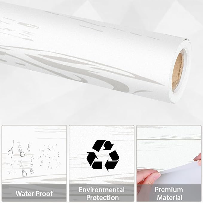 Qyeahkj White Wood Bulletin Board Paper Roll Wood Grain Bulletin Board - Image 4