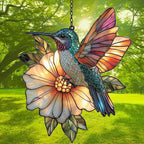 Hummingbird Mosaic Style Acrylic Suncatcher Stained Glass Effect Window Car - Image 3