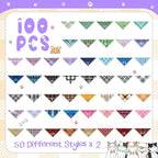 Sweetude 100 Pcs Plaid Dog Bandanas Bulk Paw Print Dog Scarf Bibs Puppy Pet - Image 3