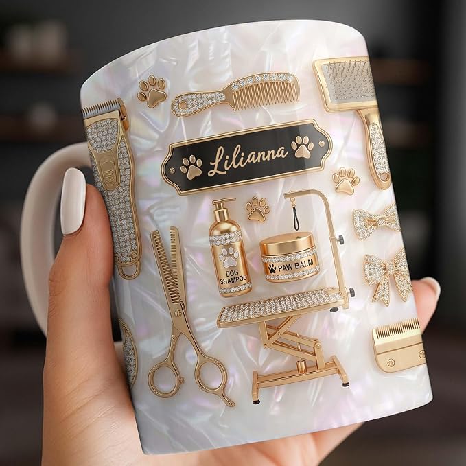 Personalized Funny Groomer Mug for Women, Hairdresser Coffee Cup Gift for - Image 6