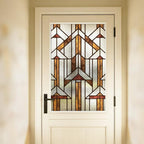 Faux Stained Glass Window Film, Decorative Window Privacy Film by Flortlias