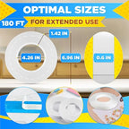 Basting Tape for Sewing 0.6 In x 60 Yd – Transparent Thin Acrylic Double Sided - Image 2