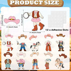 60pcs Western Theme DIY Cutouts Cowboy Cowgirl Hat Bulletin Board Decoration - Image 2