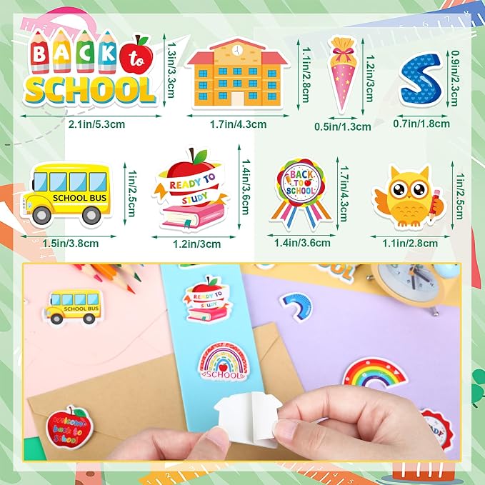600 Pcs Back to School Foam Stickers Self Adhesive - Image 2