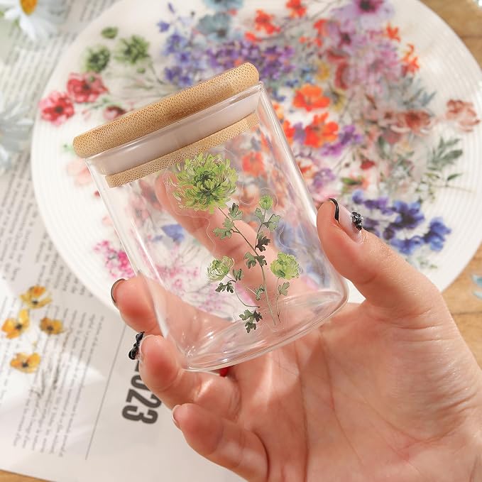 Transparent Flora Scrapbook Stickers Aesthetic Flowers Stickers | Transparent & - Image 6
